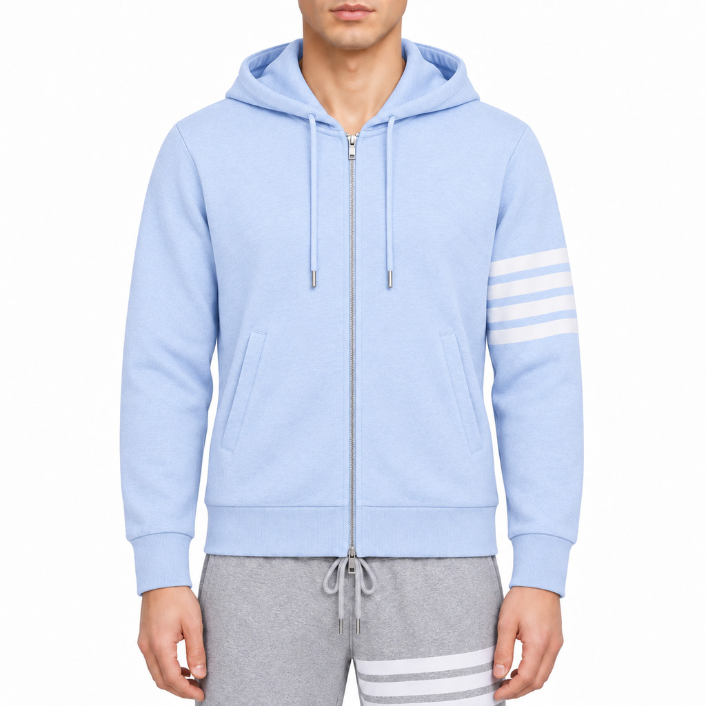 Unisex Four-Bar Hooded Jacket | Thom Browne