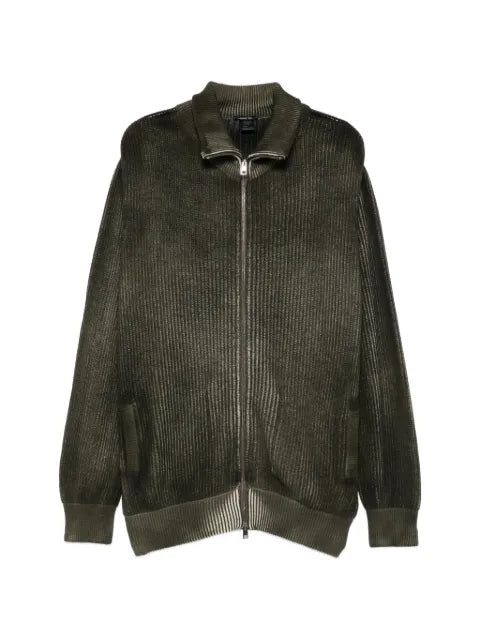 Avant Toi ribbed-knit zip-up sweater