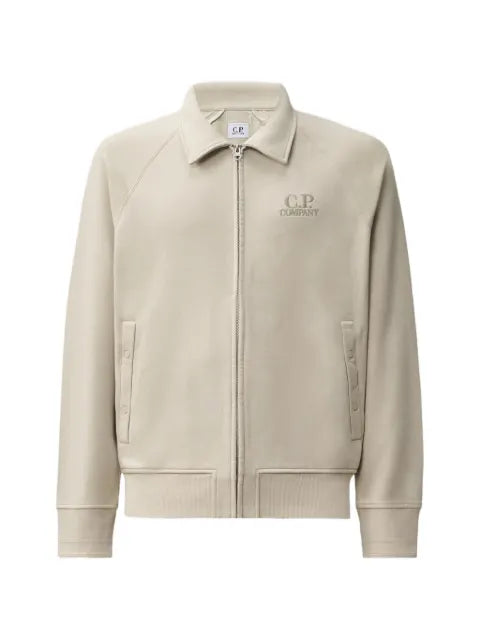 C.P. Company logo-embroidered zip-up cardigan