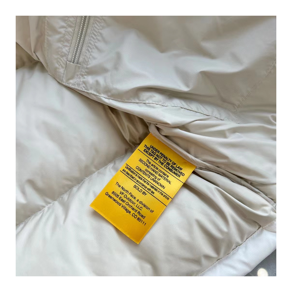 The North Face Stand-Collar Cropped Puffer Jacket – Cream | Lightweight & Warm