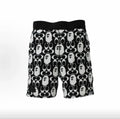 BAPE Style Monogram All-Over Print Ape Head Casual Shorts - Black/White