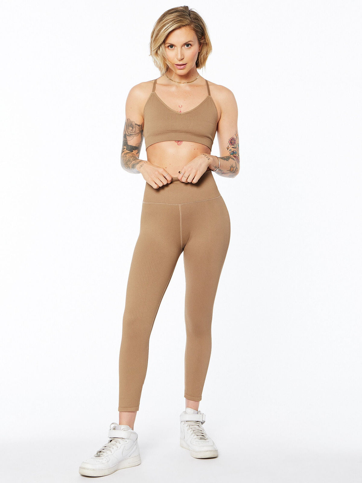 SEAMLESS RIB LEGGING PUTTY