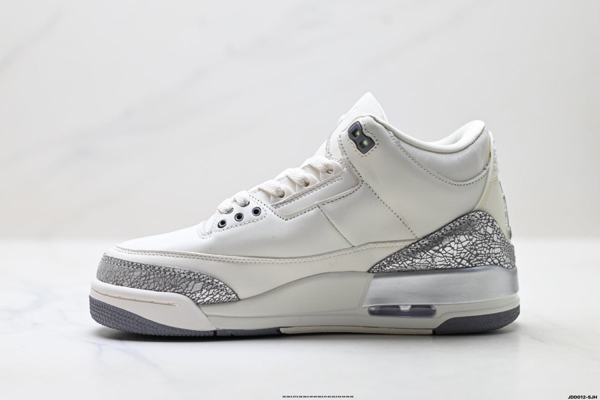 Air Jordan 3 Retro White Sail Cement Sneakers