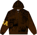 Valley Dreams Forever Leopard Panel Zip Hoodie
